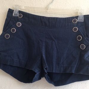 Navy blue body central shorts